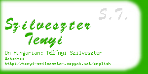 szilveszter tenyi business card